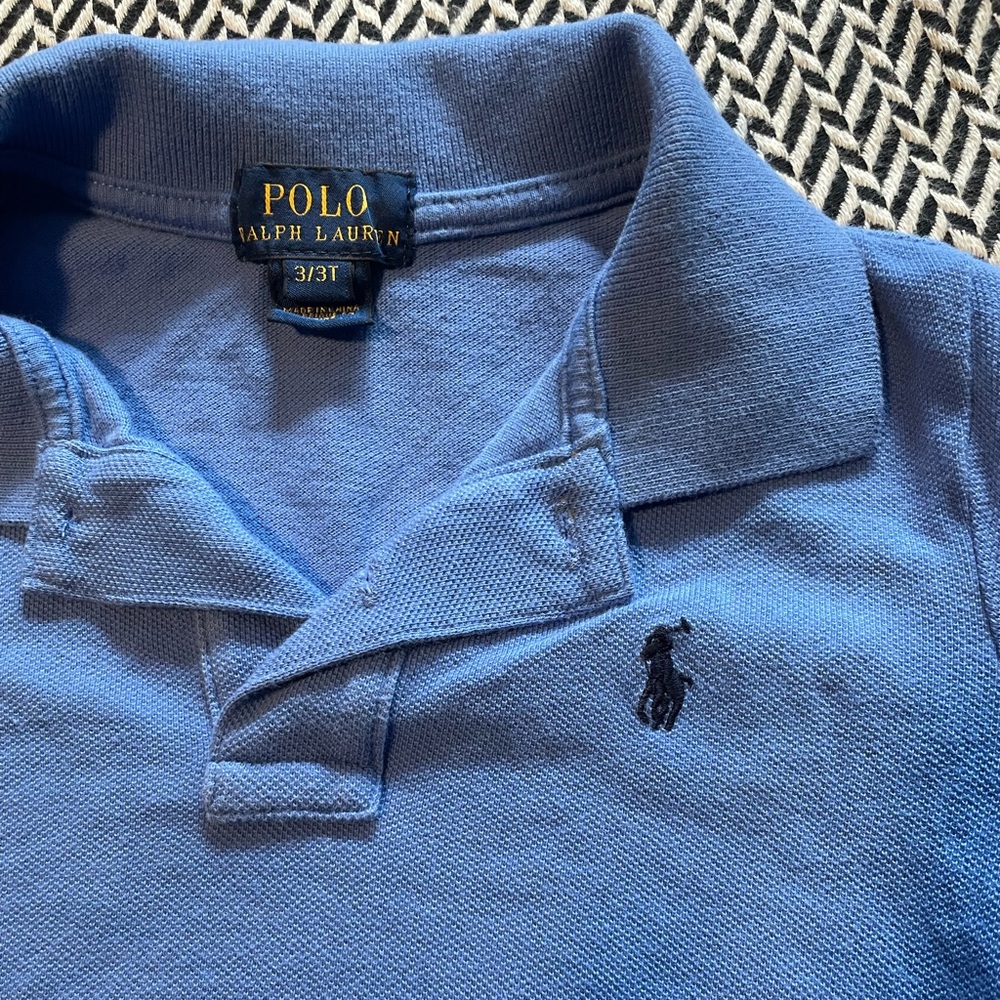 Boys blue Polo by Ralph Lauren collared tee